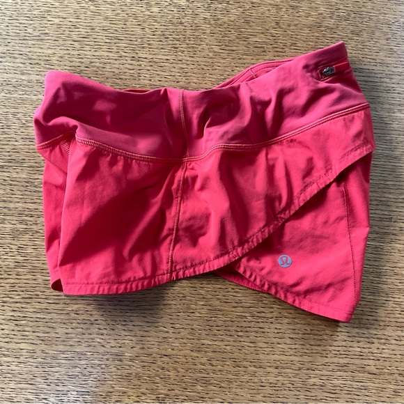 LULULEMON Red/Pink Speed Up Shorts - Picture 7 of 8